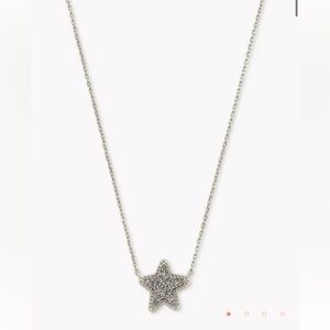Kendra Scott “Jae Star Silver Pendant in Platinum Drusy”